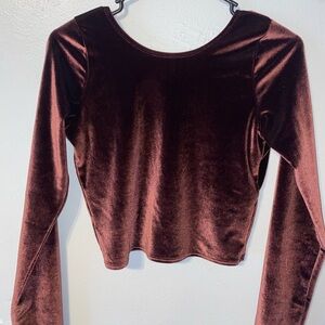 Abercrombie & Fitch velvet crop top. Size M.